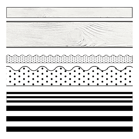 Schoolgirl Style Industrial Chic Border Set, 36' x 3", Pack of 34 Strips