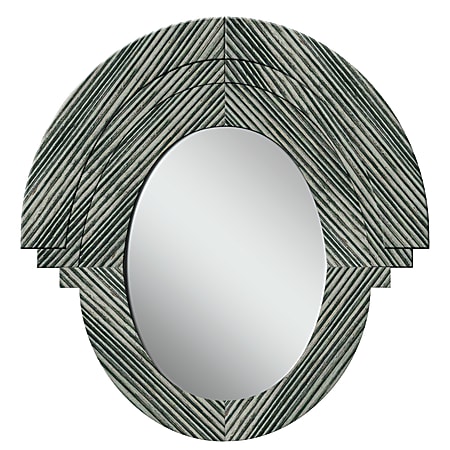 PTM Images Framed Mirror, Western II, 32 3/4"H x 31 1/2"W, Stone Gray