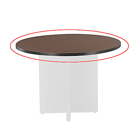 basyx by HON® Round Conference Tabletop, 48" Diameter, Mahogany