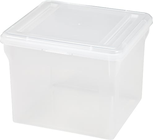 IRIS File Storage Cube Boxes Letter Size 13 34 x 13 x 11 Clear Pack Of ...