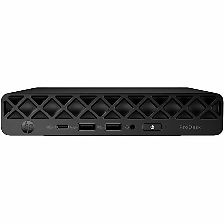 HP ProDesk 4 G1i Desktop Computer, Intel Core Ultra 5 235T, 16 GB, 256 GB PCI Express NVMe SSD, Mini PC, Jack Black, D32M1UTABA