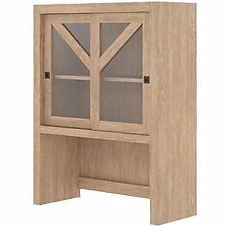 Sauder Dixon City 33 W Library Hutch Brushed Oak - Office Depot