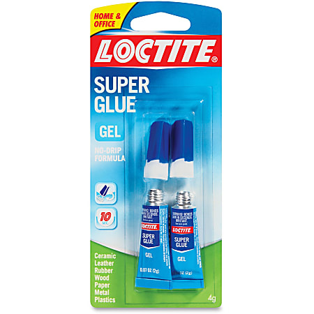 Loctite Gel No Drip Super Glue 0.14 Oz Clear Pack Of 2 - Office Depot