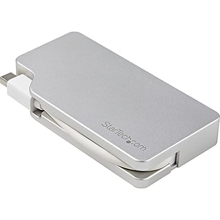 StarTech.com Aluminum Travel A/V Adapter: 3-in-1 Mini DisplayPort to VGA, DVI or HDMI - Silver