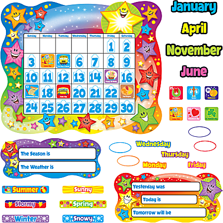 Trend® Bulletin Board Set, Star Calendar