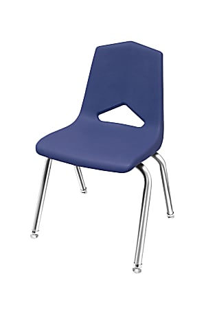 Marco Group™ MG1100 Series Stacking Chairs, 18-Inch, Navy/Chrome,