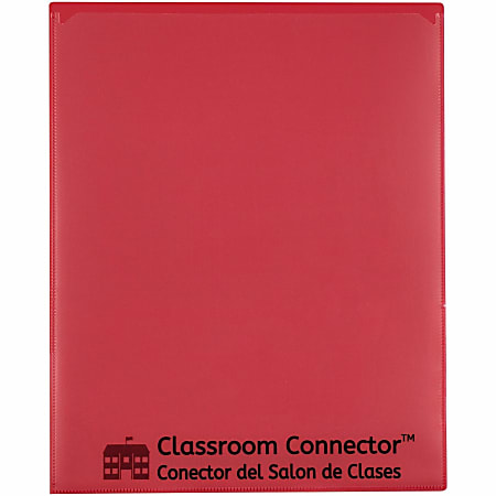 C-Line Classroom Connector School-To-Home Folders, 8-1/2" x 11", Red, Box Of 25 Folders