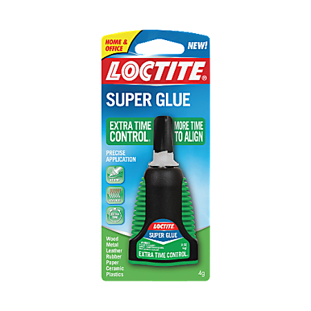 Loctite Extra Time Control Super Glue, 0.14 Oz, Clear