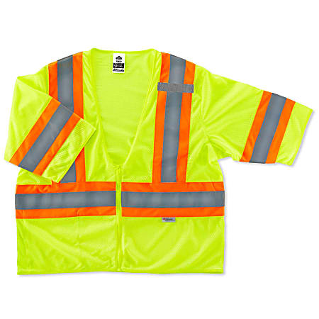 Ergodyne GloWear Safety Vest, 2-Tone, Type-R Class 3, XX-Large/3X, Lime, 8330Z