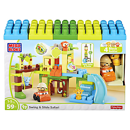 Mega Bloks Swing/Slide Safari Building Blocks Set