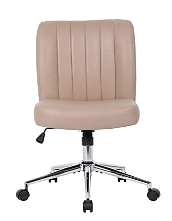 Boss Office Products Vinyl Mid Back Task Chair Tan - Office Depot