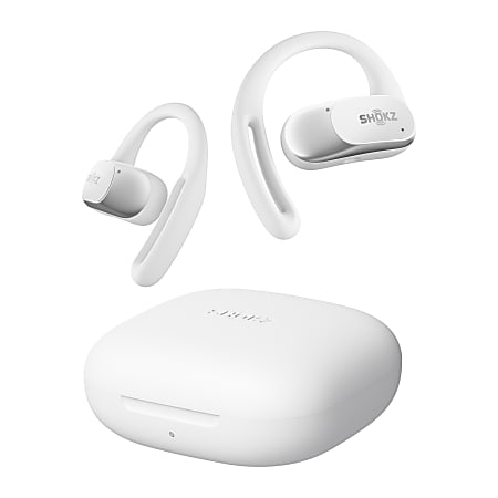 Shokz&reg; OpenFit Air&trade; True Wireless Bluetooth&reg; Open-Ear Earbuds With Charging Case, White