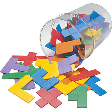 Learning Advantage Pentominoes, Assorted Colors, Grades 1-8, 72 Pieces Per Set, Case Of 6 Sets
