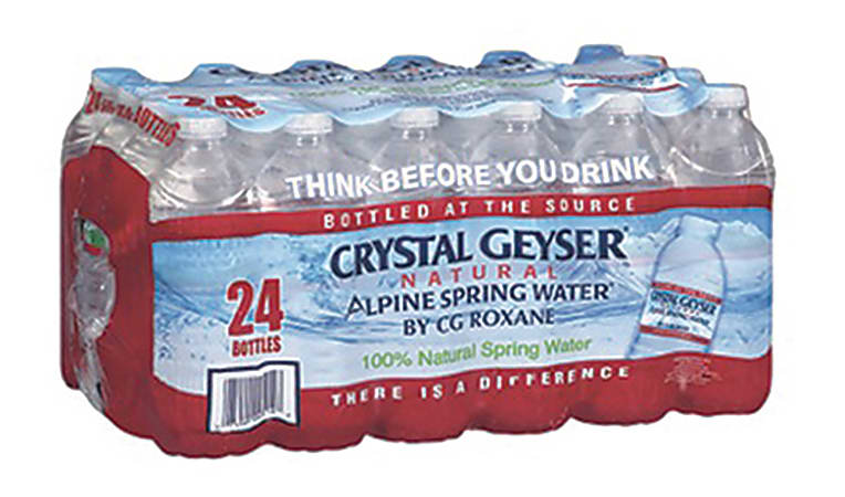 Crystal Geyser Spring Water, 0.5 Liters, Pack Of 24
