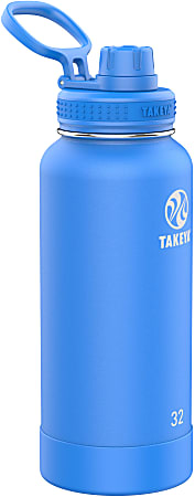 Takeya Actives Spout Reusable Water Bottle 32 Oz Cobalt - Office Depot