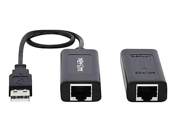 Eaton Tripp Lite Series USB over Cat5/Cat6 Extender Kit 1-Port with Power over Cable - USB 2.0, Up to 164 ft. (50 m), Black - B203101POC