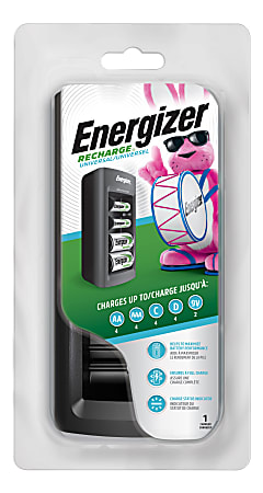 Energizer® Recharge® Universal Battery Charger, For AA/AAA/C/D/9V Batteries