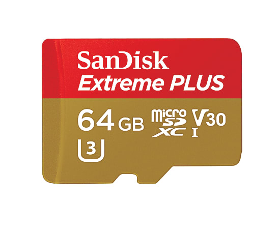 SanDisk Extreme® PLUS microSDHC™ Memory Card, 64GB