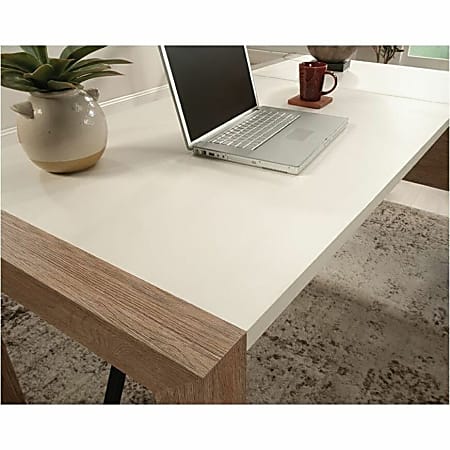 Sauder Dixon City 66 W L Shaped Computer Desk With Drawers Brushed