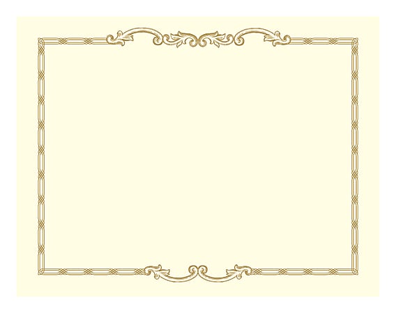 Great Papers! Foil Certificate, 8 1/2" x 11", Linked Cast Iron, Pack Of 12