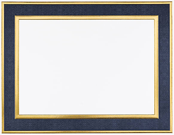 Great Papers!® Foil And Embossed Framed Certificate, 8 1/2" x 11", Navy, Pack Of 15