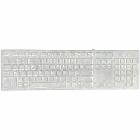 Man & Machine KM5221 Cool Fitted Drape - Supports Keyboard - Dust Resistant, Spill Resistant, Reusable, Latex-free, Water Proof, Fluid Repellent - Silicone - Transparent