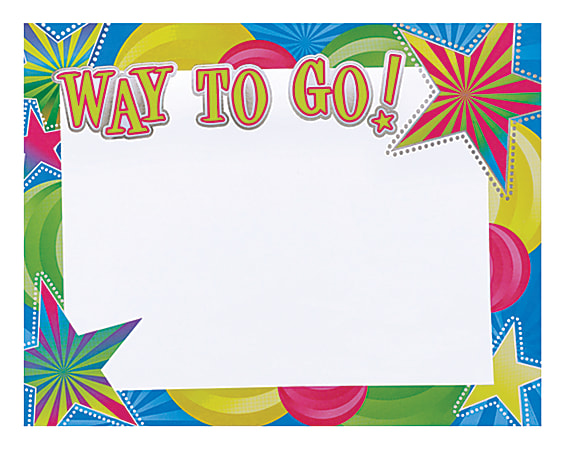 Great Papers! Foil Certificate, 8 1/2" x 11", Way To Go, Pack Of 15
