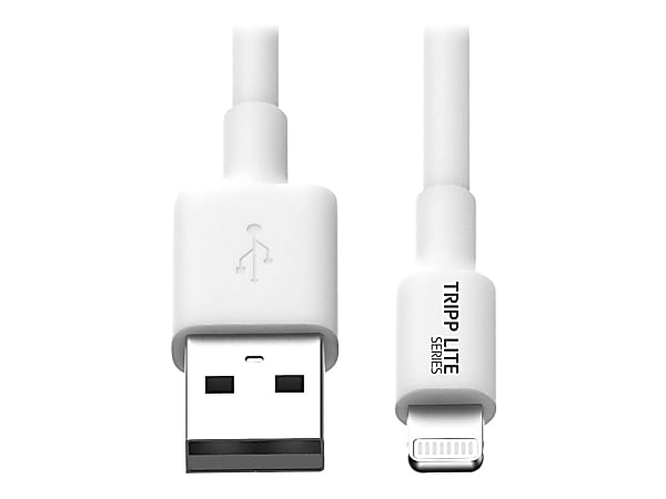 Eaton Tripp Lite Series USB-A to Lightning Sync/Charge Cable (M/M) - MFi Certified, White, 6 ft. (1.8 m) - M100006WH