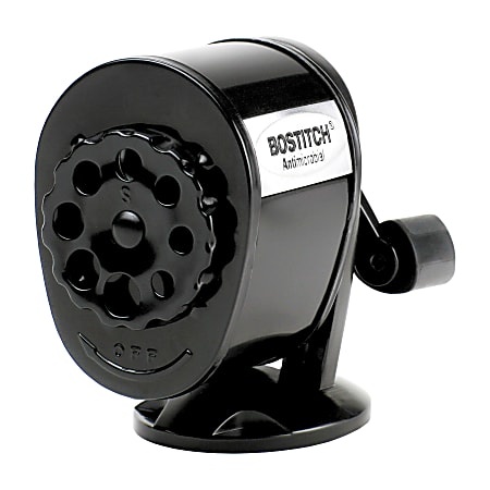 Bostitch Metal Manual Pencil Sharpener With Antimicrobial Protection