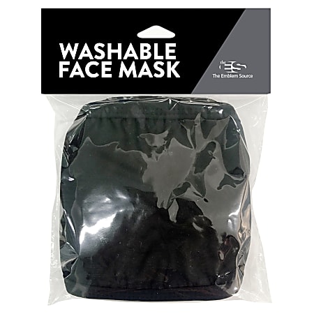 The Emblem Source Washable Adult Face Masks, Black, Pack Of 3 Masks