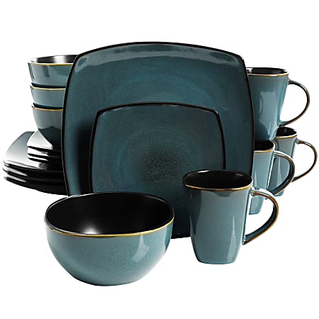 Teal square plates best sale