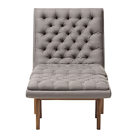 Baxton Studio Yasin Fabric Chair And Ottoman Set,