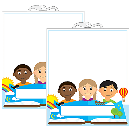 Ashley Productions Hanging Storage Bags, 10-1/2" x 12-1/2", Multicultural File Buddy, 6 Bags Per Pack, Set Of 2 packs