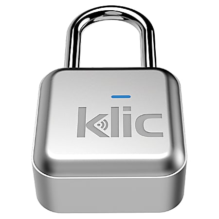 Klic Smart Bluetooth Padlock Silver - Office Depot