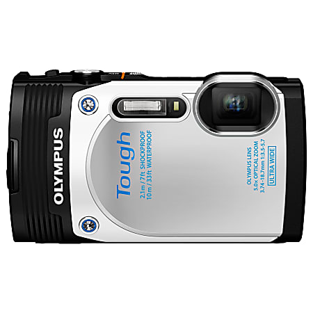 Olympus Tough TG-850 16 Megapixel Compact Camera - 3.74 mm - 18.70 mm - White