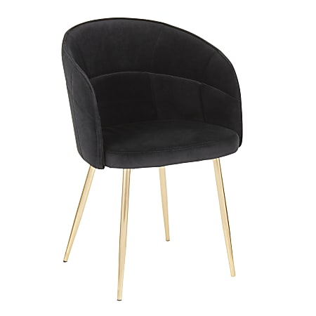 LumiSource Lindsey Chair, Black/Gold