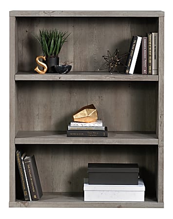 Sauder Optimum Bookcase 3 Shelves Oak, 19 Wide Bookcase