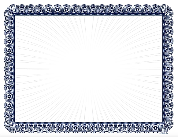 Great Papers! Value Certificate, 8 1/2" x 11", Blue, Pack Of 100