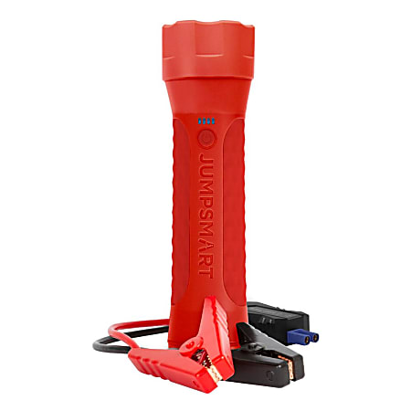 Limitless Innovations JumpSmart 10-in-1 Portable Vehicle Jump Starter, 10"H x 2-1/2"W x 2-1/2"D, Red