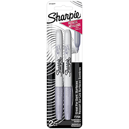 Sharpie Metallic Markers, Bronze/Gold/Silver, Pack Of 6 Markers