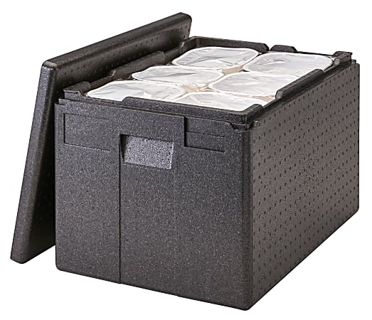 Cambro Cam GoBox GN 1/1 Extra-Large Top Loading Food Transporter, 15-7/16"H x 17"W x 24"D, Black