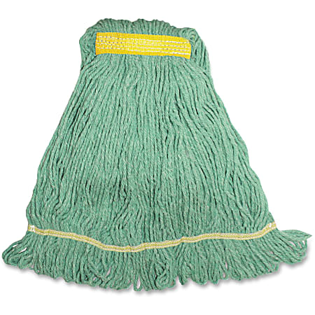 Genuine Joe Synthetic Blend Small Mophead - Small - Rayon, Cotton, Cotton, Fiber - Blue - 1Each