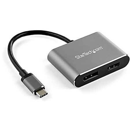 StarTech.com USB C Multiport Video Adapter - 4K 60Hz USB-C to HDMI 2.0 or DisplayPort 1.2 Monitor Adapter - CDP2DPHD