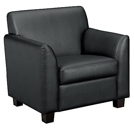 HON® Circulate™ Tailored Bonded Leather Club Chair, Black