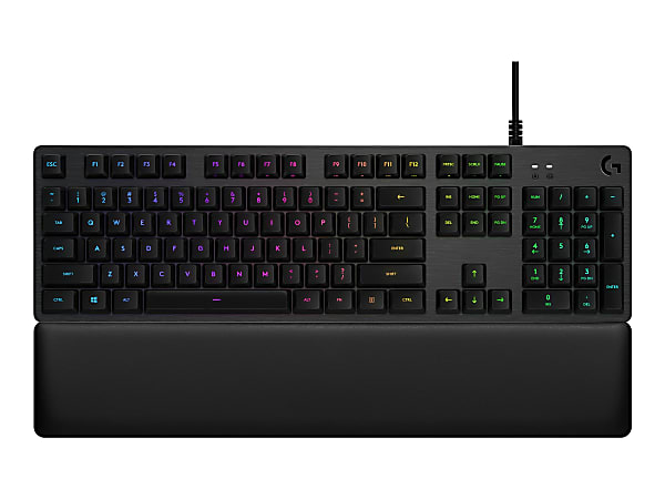 G513 CARBON LIGHTSYNC RGB Mechanical Gaming Keyboard with GX Red switches (Linear)  - USB 2.0 Interface - Carbon, Black - 920-009332