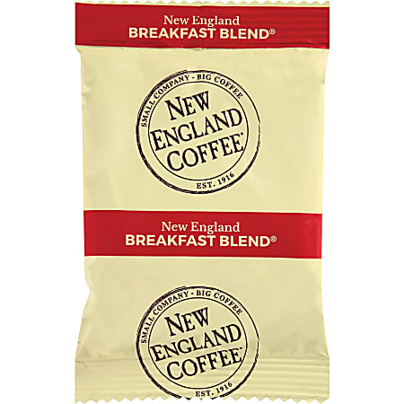 New England Coffee Single-Serve Coffee Packets, Breakfast Blend, Carton Of 24