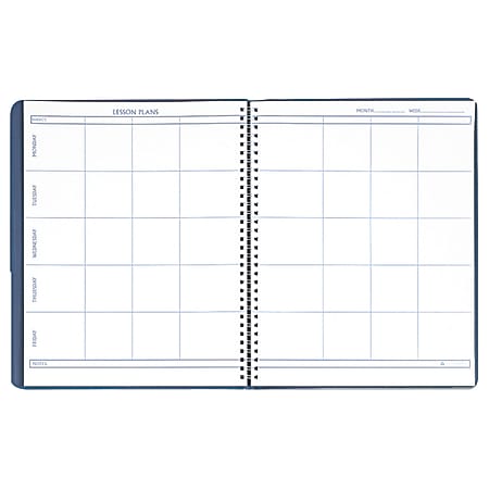 House Of Doolittle Lesson Planner Books, Blue, 100% Recycled, FSC Certified, Pack Of 3