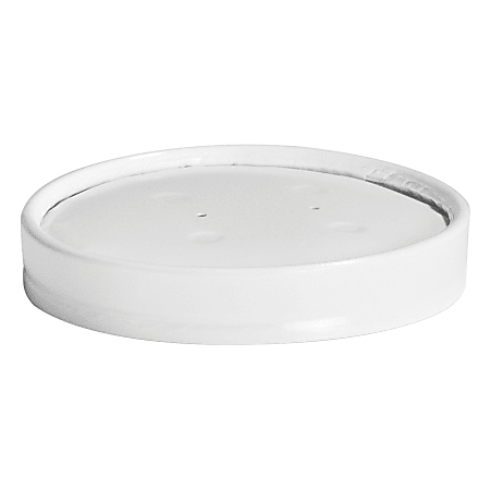 Chinet® Vented Paper Lids, For 8 - 16 Oz Cups, White, 25 Lids Per Sleeve, Carton Of 40 Sleeves