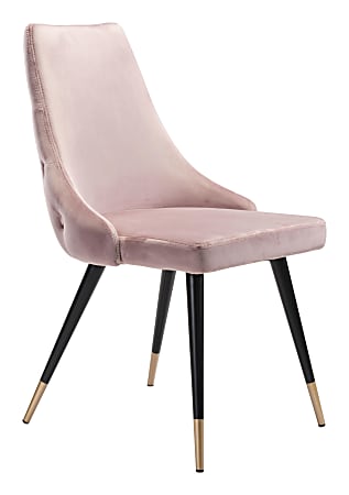 Zuo Modern Piccolo Dining Chairs, Pink, Set Of 2 Chairs