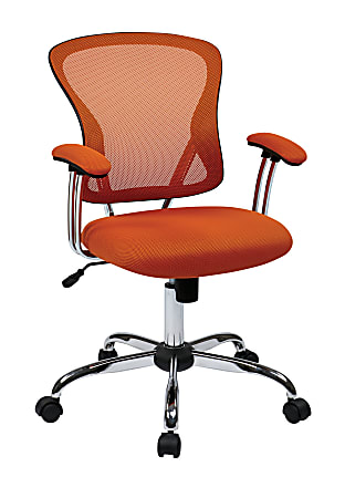 Office Star™ Avenue Six Juliana Mesh Task Chair, Orange/Silver